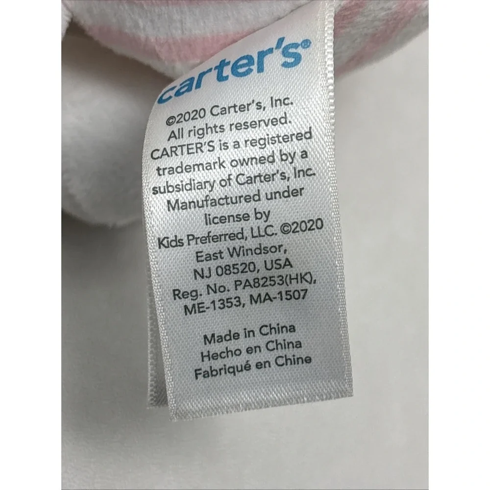 Carter's Bunny Elephant Plush Stuffed Animal W/ Teether Musical Squeak Rattle